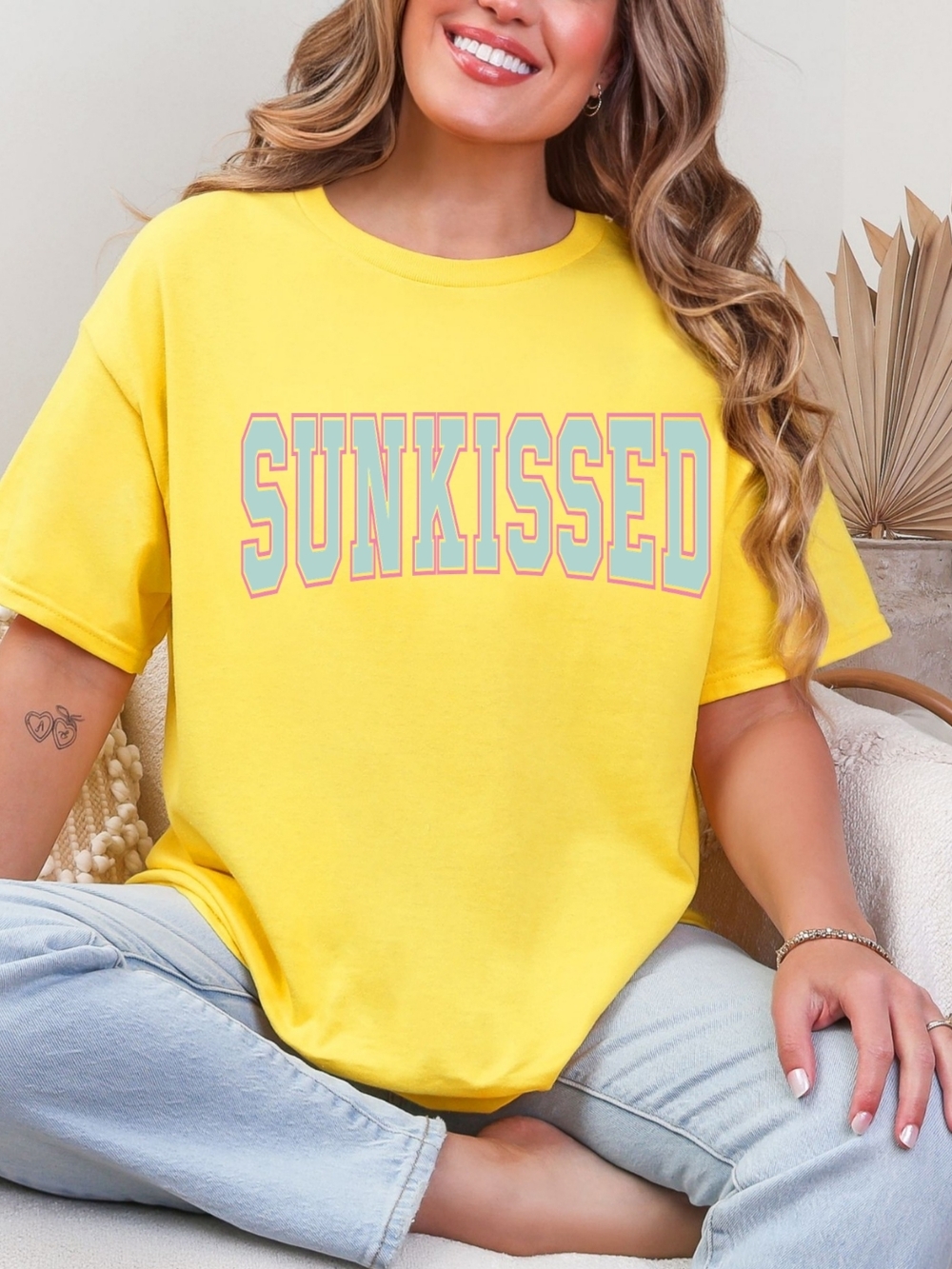 Gildan Yellow "SUNKISSED" Short Sleeve Tee
